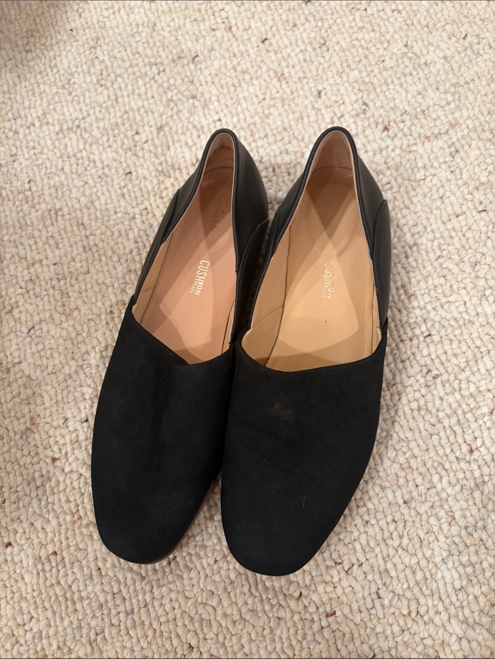 Clarks Black Slip-On D'Orsay Flats